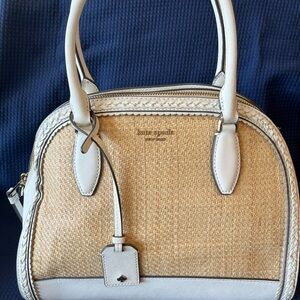 Kate Spade Tan and White Satchel